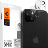 Spigen Optik Lens Protector - Vollständiger Kameraschutz (2er-Pack) für das Apple iPhone 15 / 15 Plus - Crystal Clear