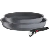 Tefal Ingenio L3969202, Frittierset, Grau, Aluminium, Titan, Schwarz, Thermo-Punkt