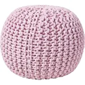 Homescapes STRICK-POUF rosa, 40/40/35 cm