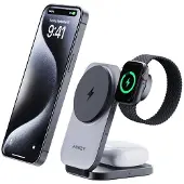 Aukey LC-MC312, Drinnen, Draußen, USB, Kabelloses Aufladen, Grau, Schwarz