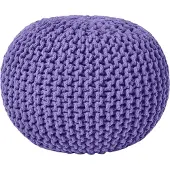 Homescapes STRICK-POUF lila, 40/40/35 cm