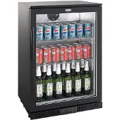 CombiSteel Getränkekühlschrank mit 1 Tür - 128 Liter, abschließbar, LED-Beleuchtung
