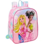 Barbie Mini Kinder Rucksack 6L Painterly, Rosa/Hellblau