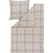 Estella Kuschelflanell Bettwäsche Quirin beige 155x220 cm + 80x80 cm
