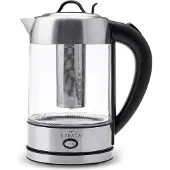 Karaca Glas Kräutertee Kocher Wasserkocher mit LED Beleuchtung Inox, 1.7L, 2200W