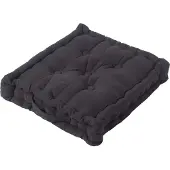 Homescapes SITZKISSEN schwarz 50/50/10 cm – Bodenkissen unifarben