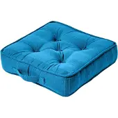 Homescapes SITZKISSEN Rajput petrol-blau 40/40/8 cm
