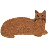 Homescapes FUSSMATTE Katze, Kokos 45/76 cm