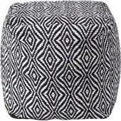 Homescapes SITZWÜRFEL Trance schwarz-weiß gemustert, 40/40/40 cm