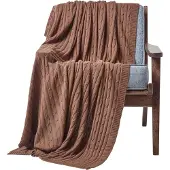 Homescapes STRICKDECKE 150/200 cm, Baumwolle mit Zopfmuster