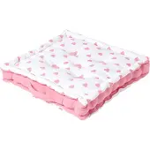 Homescapes SITZKISSEN rosa Herz-Muster 50/50/10 cm