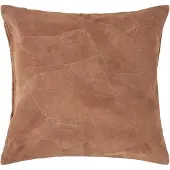 Homescapes LEDERKISSEN Patchwork braun 45/45 cm