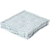 Homescapes SITZKISSEN blau kariert 50/50/10 cm – Bodenkissen Vichy-Karo