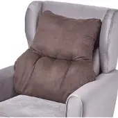 Homescapes RÜCKENKISSEN braun 68/58 cm – Stützkissen für Sessel, Velours