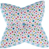 Homescapes BODENKISSEN Stern, bunte Sterne & blaue Streifen 70/48/7 cm