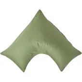 Homescapes BIO-KISSENBEZUG für V-Form-Kissen, Satin, Fadendichte 400