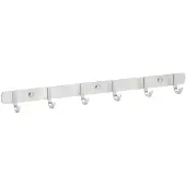 Sotech Garderobenleiste Samu, 127887, silber, aus Edelstahl, 46cm breit, mit 6 Haken