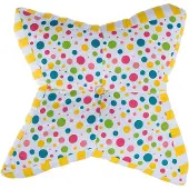 Homescapes BODENKISSEN Stern, bunte Punkte & gelbe Streifen 70/48/7 cm