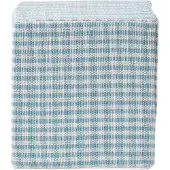 Homescapes SITZWÜRFEL Vichy-Karo blau, Hocker kariert 36/36/38 cm