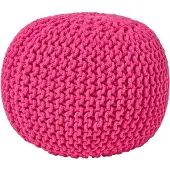 Homescapes STRICK-POUF pink, 40/40/35 cm