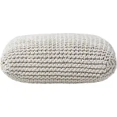 Homescapes STRICK-POUF natur, Bodenkissen 70/70/20 cm