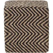 Homescapes SITZWÜRFEL Jute mit Ethno-Muster, 36/36/38 cm
