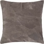Homescapes LEDERKISSEN Patchwork grau 45/45 cm