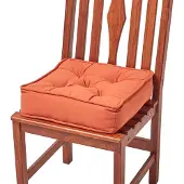 Homescapes SITZKISSEN terracotta 40/40/10 cm – Stuhlkissen Baumwolle