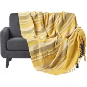 Homescapes ÜBERWURF Morocco 225/255 cm, 100% Baumwolle gestreift
