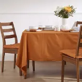 Homescapes TISCHDECKE terrakotta 137/178 cm, 100% Baumwolle