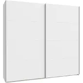 Die Möbelfundgrube Schwebetürenschrank weiß 220 cm 2-türig - SCHACH MATT
