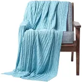 Homescapes STRICKDECKE 130/170 cm, Baumwolle mit Zopfmuster