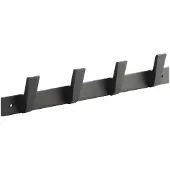 Sotech Blackline ALBUS Hakenleiste 345 mm mit 4 Haken Schwarz Pulverbeschichtet