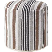 Homescapes SITZPOUF rund mit Streifenmuster, 40/40/45 cm