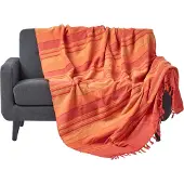 Homescapes ÜBERWURF Morocco 225/255 cm, 100% Baumwolle gestreift