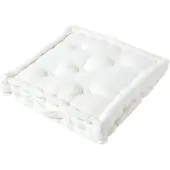 Homescapes SITZKISSEN creme 50/50/10 cm – Bodenkissen unifarben