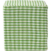 Homescapes SITZWÜRFEL Vichy-Karo grün, Hocker kariert 36/36/38 cm