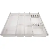 Ninka SOTECH Cuisio Besteckeinsatz transluzent weiß mit Messerblock 473 x 495-520 x 55 mm für 60 cm Schrankbreite