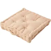 Homescapes SITZKISSEN beige 50/50/10 cm – Bodenkissen unifarben