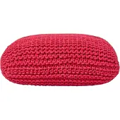 Homescapes STRICK-POUF rot, Bodenkissen 70/70/20 cm