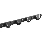 Sotech Blackline FORTE Hakenleiste 345 mm mit 4 Haken Schwarz Pulverbeschichtet