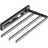 Sotech Handtuchauszug STYLE 3 Armig Schwarz 325 mm Auszugsweg 145 mm