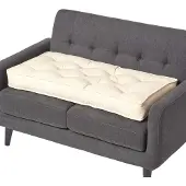 Homescapes SITZAUFLAGE für Zweisitzer-Sofa 100 x 48 cm – dickes Sitzkissen crème