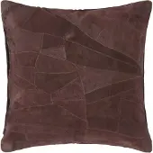 Homescapes LEDERKISSEN Patchwork dunkelbraun 45/45 cm