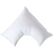 Homescapes BIO-KISSENBEZUG für V-Form-Kissen, Satin, Fadendichte 400