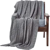 Homescapes STRICKDECKE 150/200 cm, Baumwolle mit Zopfmuster