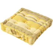 Homescapes SITZKISSEN Morocco gelb gestreift 40/40/8 cm