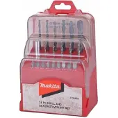 Makita Set mit 21 Zubehörteilen: Bohrer und Bits (P-30829)