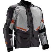 Leatt ADV Flowtour 5.5 wasserdichte Motorrad Textiljacke, hellgrau/dunkelgrau, 2XL