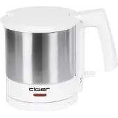 Cloer 4721, 1 l, 1800 W, Edelstahl, Weiß, Wasserstandsanzeige